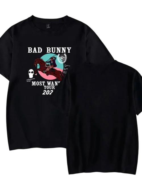 Bad Bunny T-Shirt where fandom imagery is visible